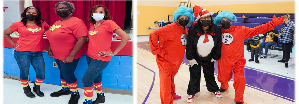 Our school administrators exhibit their Halloween Alter Egos