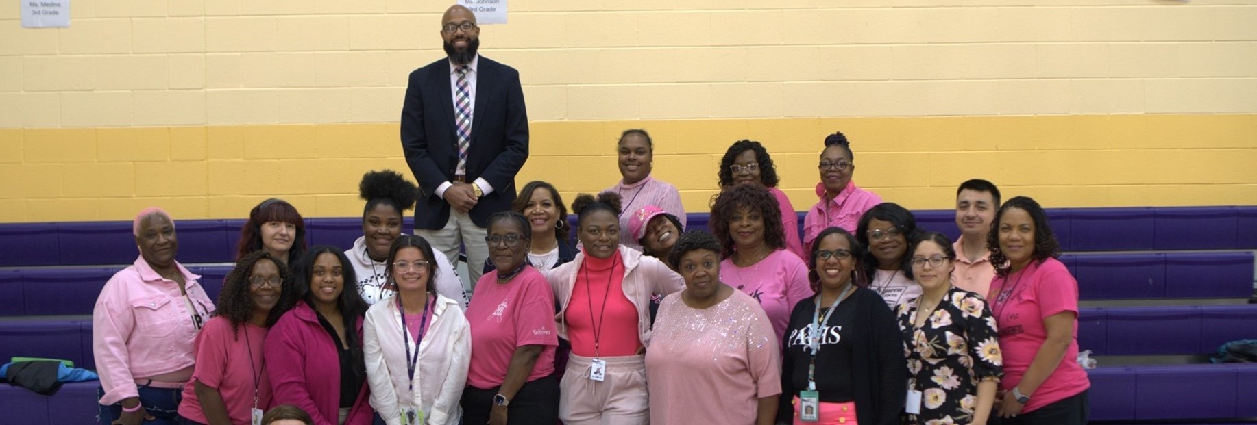 Staff wears pink in honor of Breast Cancer Awareness Month