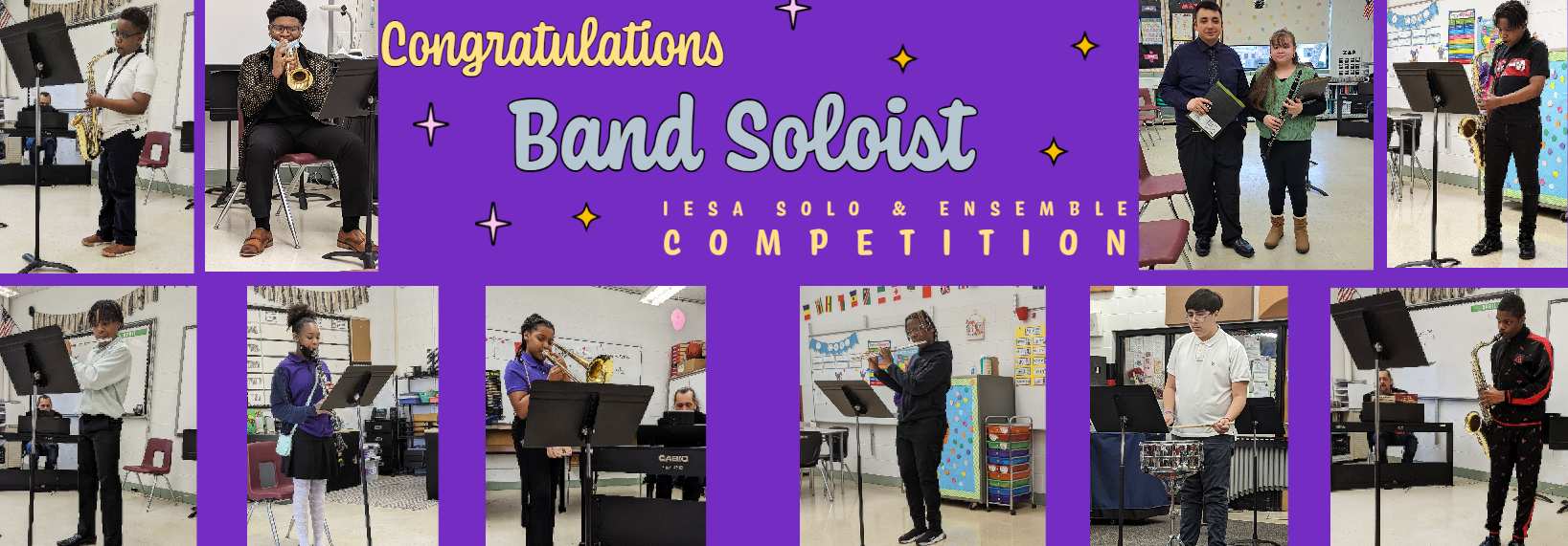 BOLA Band member at IESA Solo and Ensemble Competition