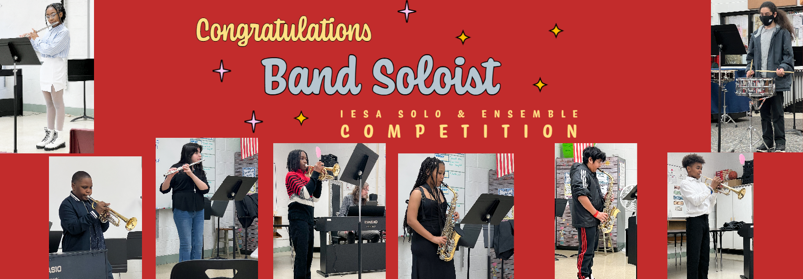 JWLA Band member at IESA Solo and Ensemble Competition